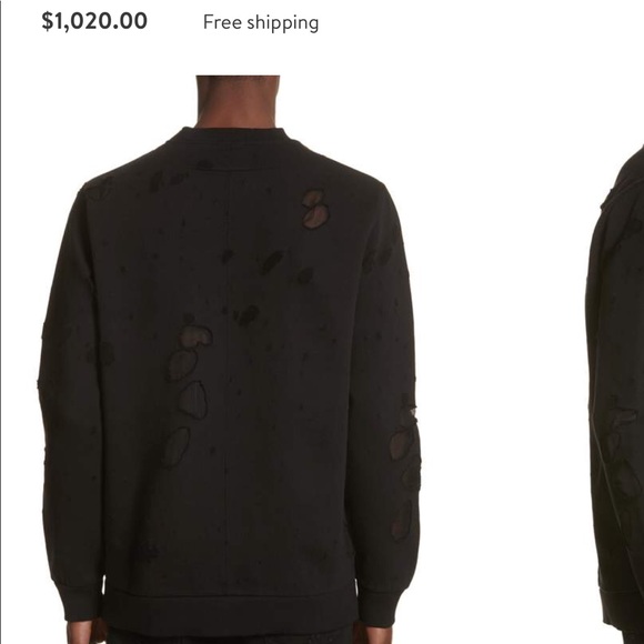 Men’s Distressed Givenchy Sweatshirt - Picture 5 of 6